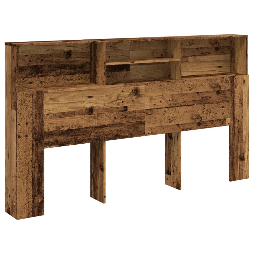 Kopfteil mit Stauraum Altholz-Optik 180x19x103,5 cm