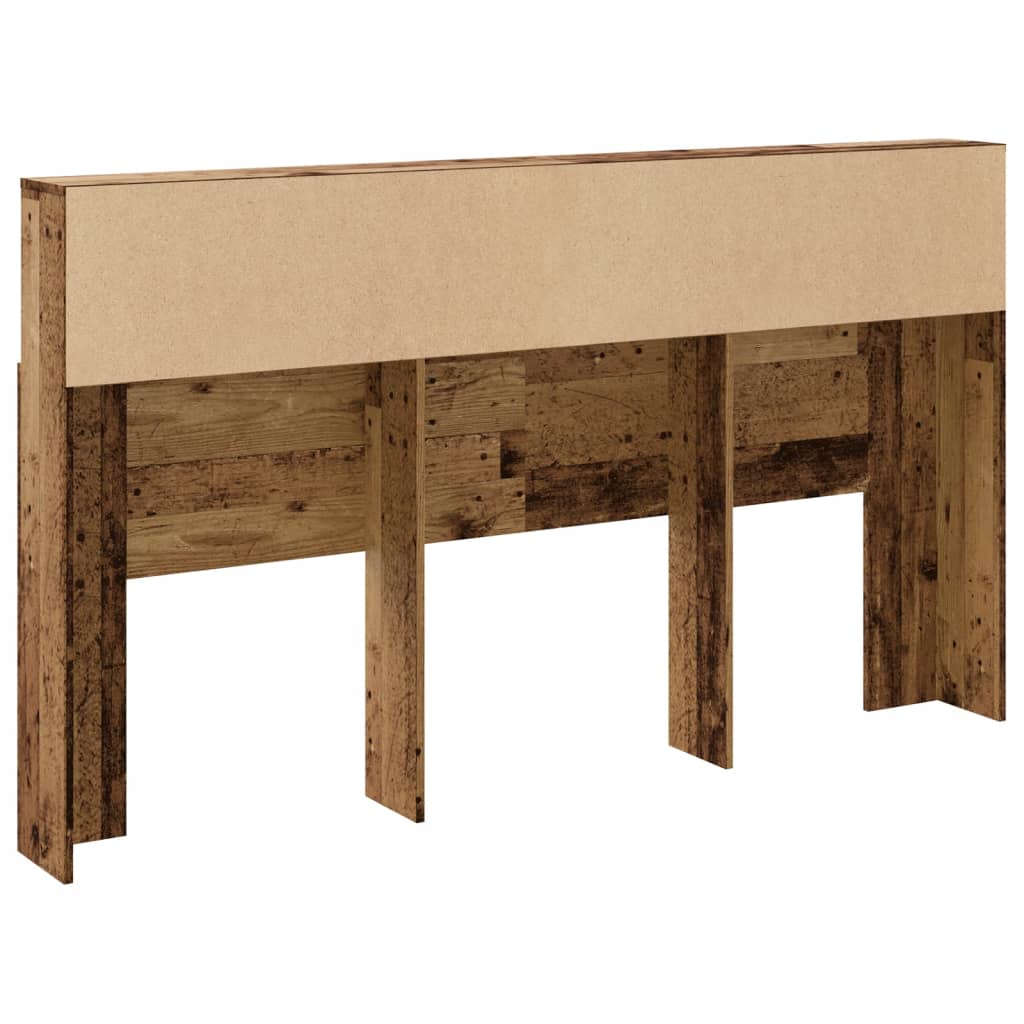 Kopfteil mit Stauraum Altholz-Optik 180x19x103,5 cm