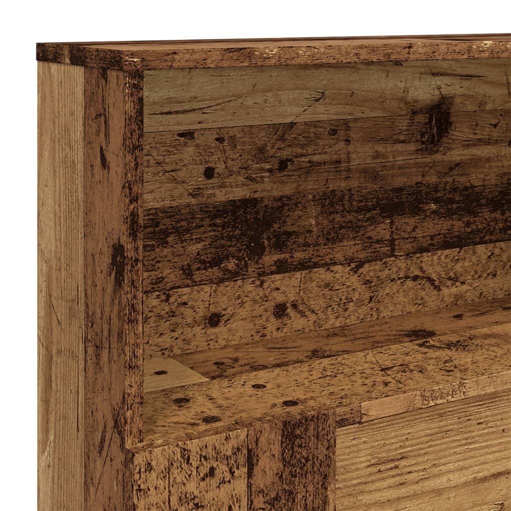 Kopfteil mit Stauraum Altholz-Optik 180x19x103,5 cm