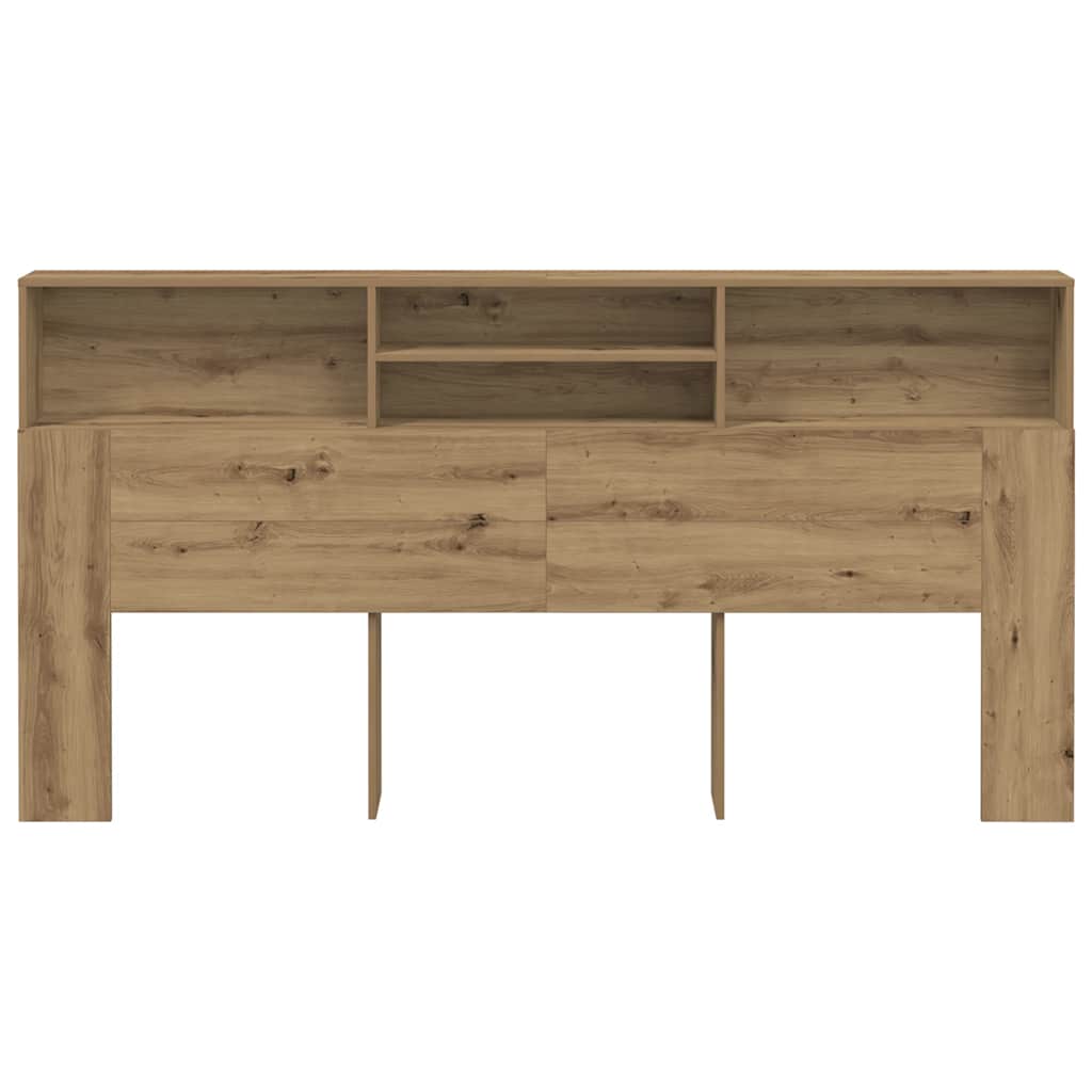 Bett-Kopfteil mit Ablagen Artisan-Eiche 200x19x103,5 cm