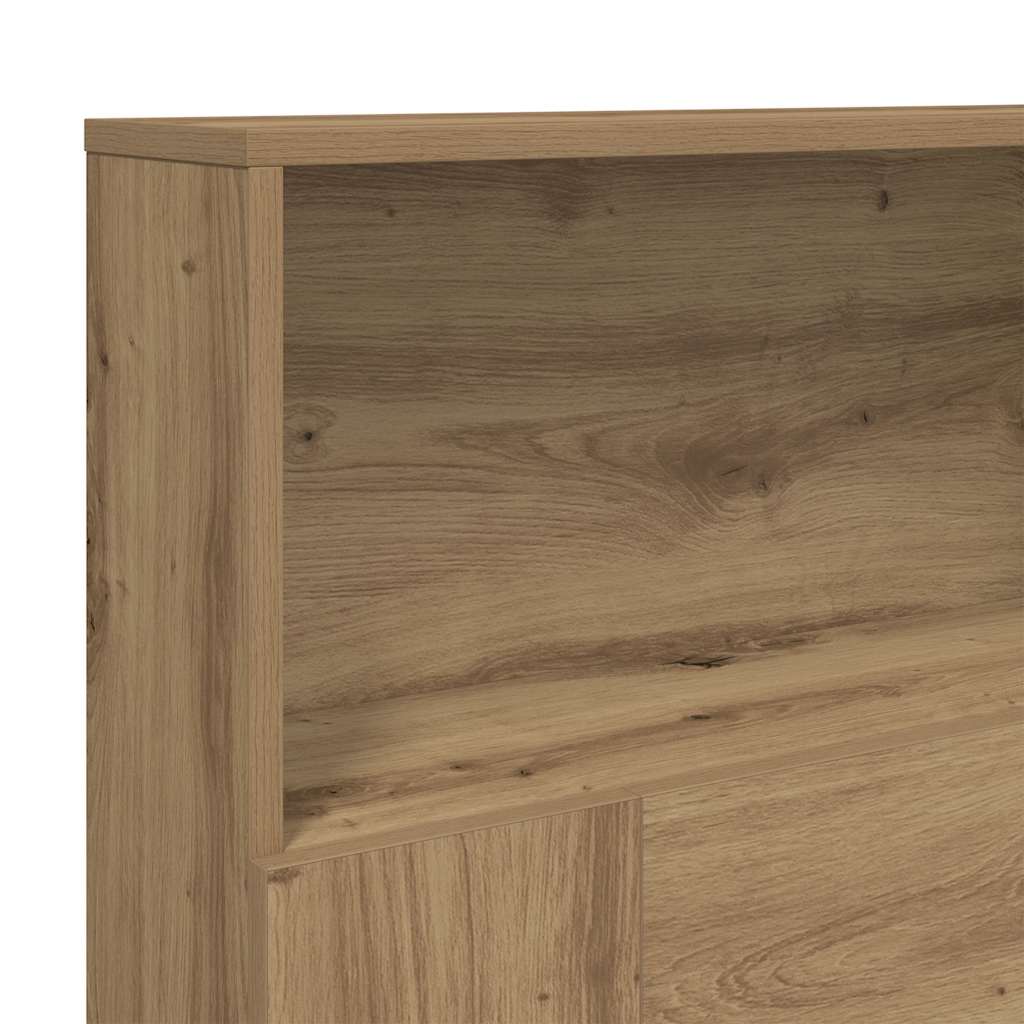 Bett-Kopfteil mit Ablagen Artisan-Eiche 200x19x103,5 cm