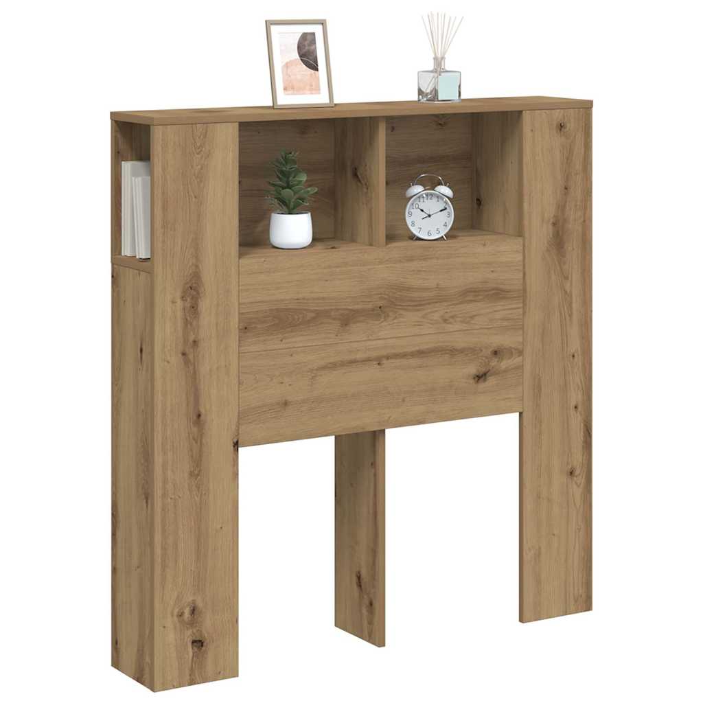 Kopfteil mit Ablagen Artisan-Eiche 100x18,5x102,5cm Holzwerkstoff