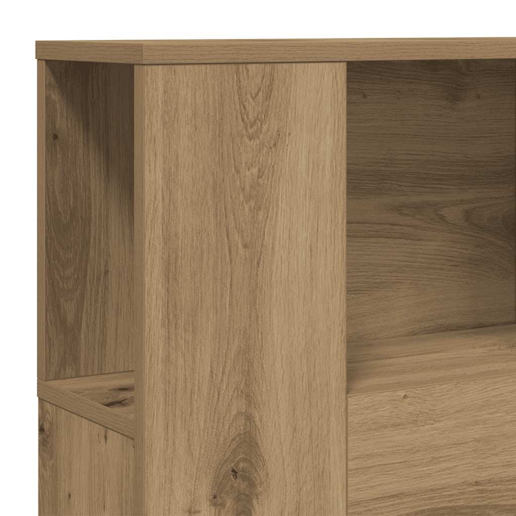 Kopfteil mit Ablagen Artisan-Eiche 100x18,5x102,5cm Holzwerkstoff