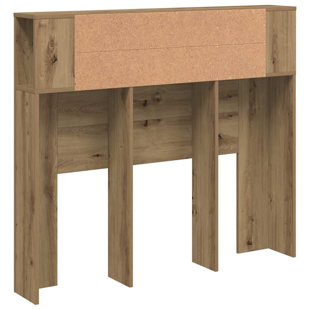 Kopfteil mit Ablagen Artisan-Eiche 120x19x104,5cm Holzwerkstoff