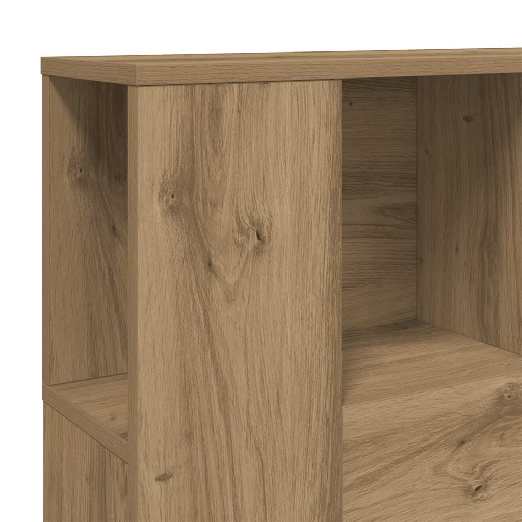 Kopfteil mit Ablagen Artisan-Eiche 120x19x104,5cm Holzwerkstoff