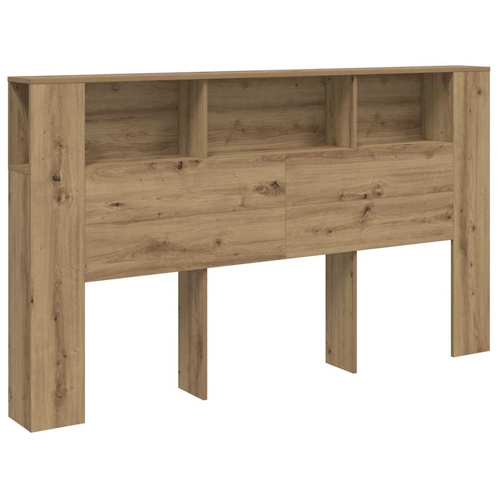 Kopfteil mit Ablagen Artisan-Eiche 180x18,5x102,5 cm