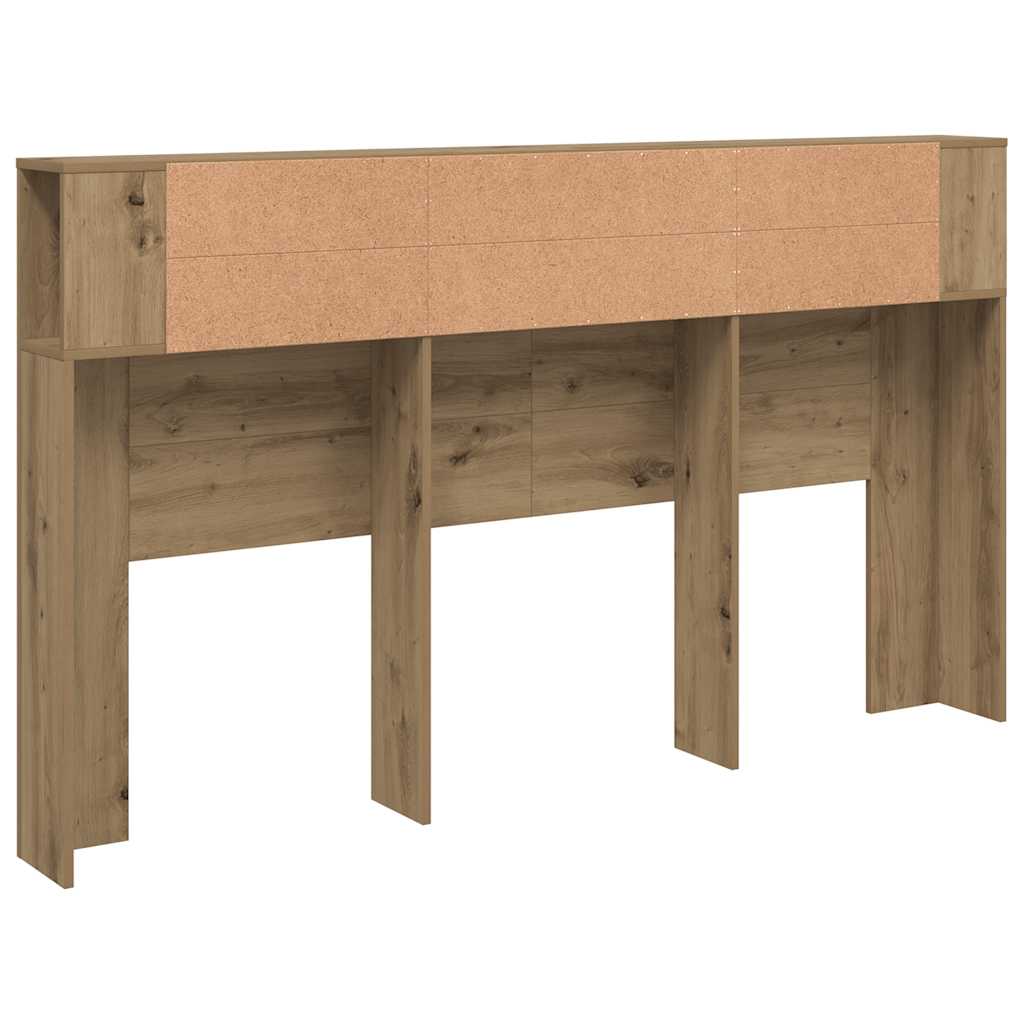 Kopfteil mit Ablagen Artisan-Eiche 180x18,5x102,5 cm