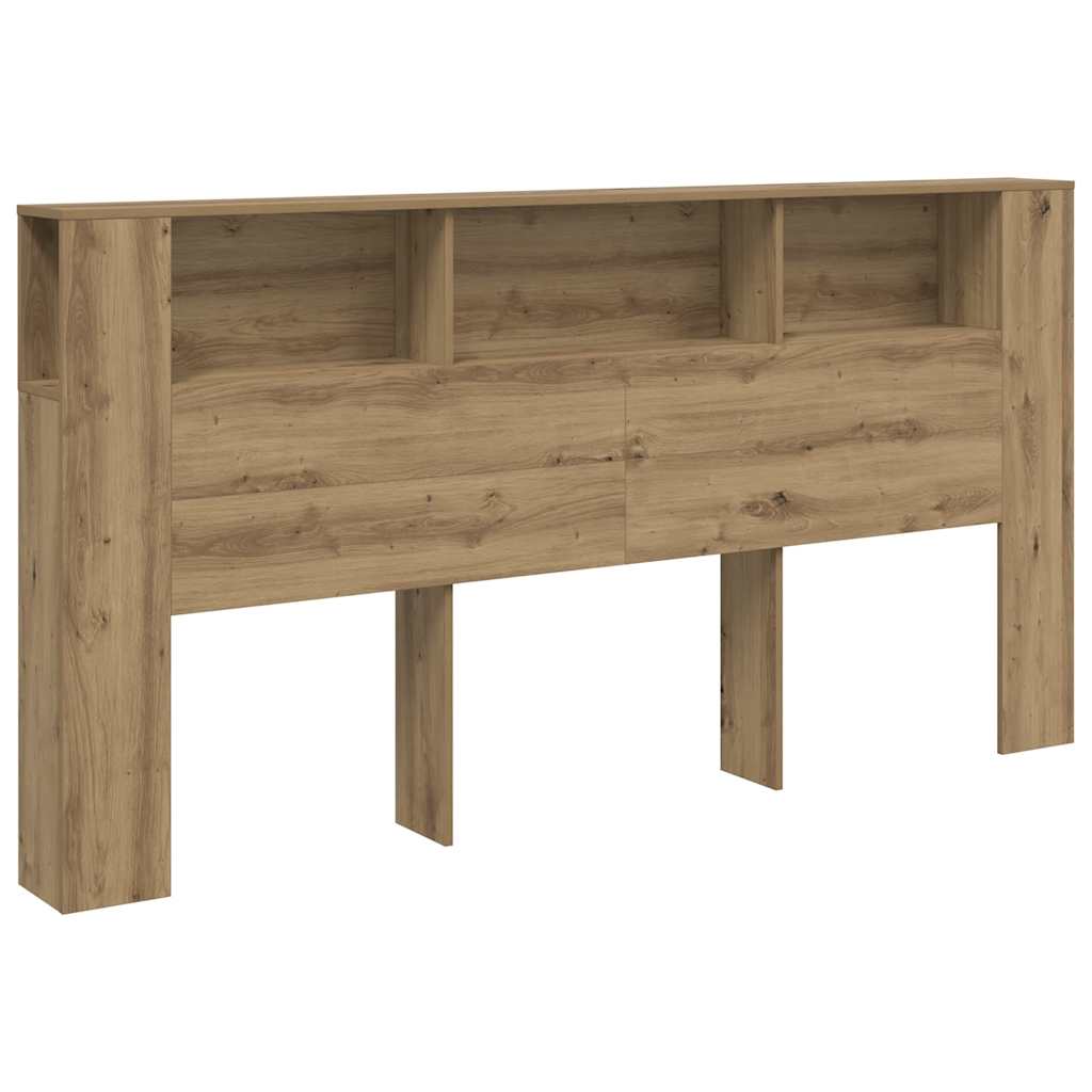 Bett-Kopfteil mit Ablagen Artisan-Eiche 200x18,5x102,5 cm