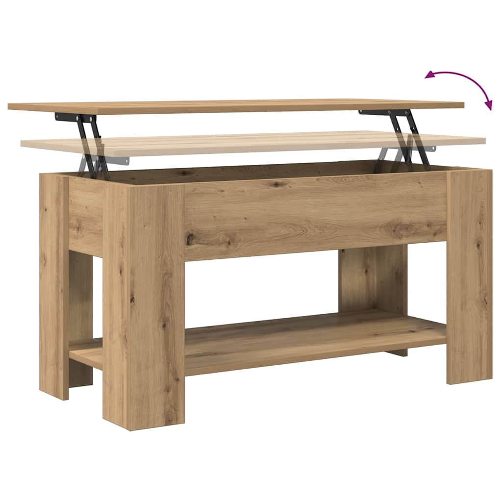 Couchtisch Artisan-Eiche 101x49x52 cm Holzwerkstoff