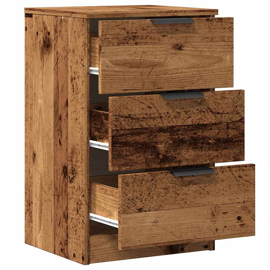 Nachttische 2 Stk. Altholz-Optik 40x36x65 cm Holzwerkstoff