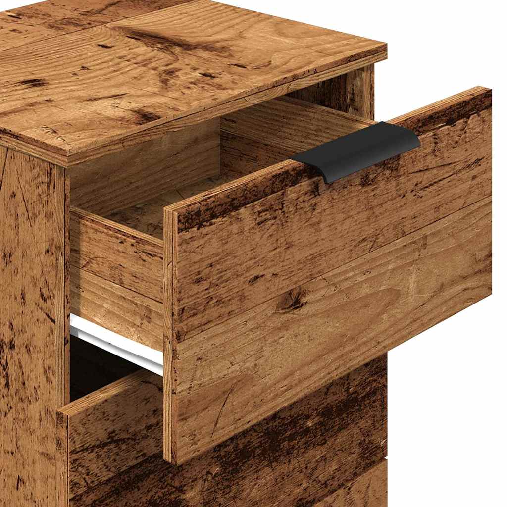 Nachttische 2 Stk. Altholz-Optik 40x36x65 cm Holzwerkstoff
