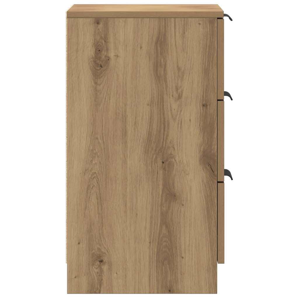Nachttische 2 Stk. Artisan-Eiche 40x36x65 cm Holzwerkstoff