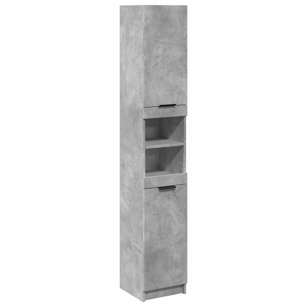 Badschrank Betongrau 32x34x188,5 cm Holzwerkstoff