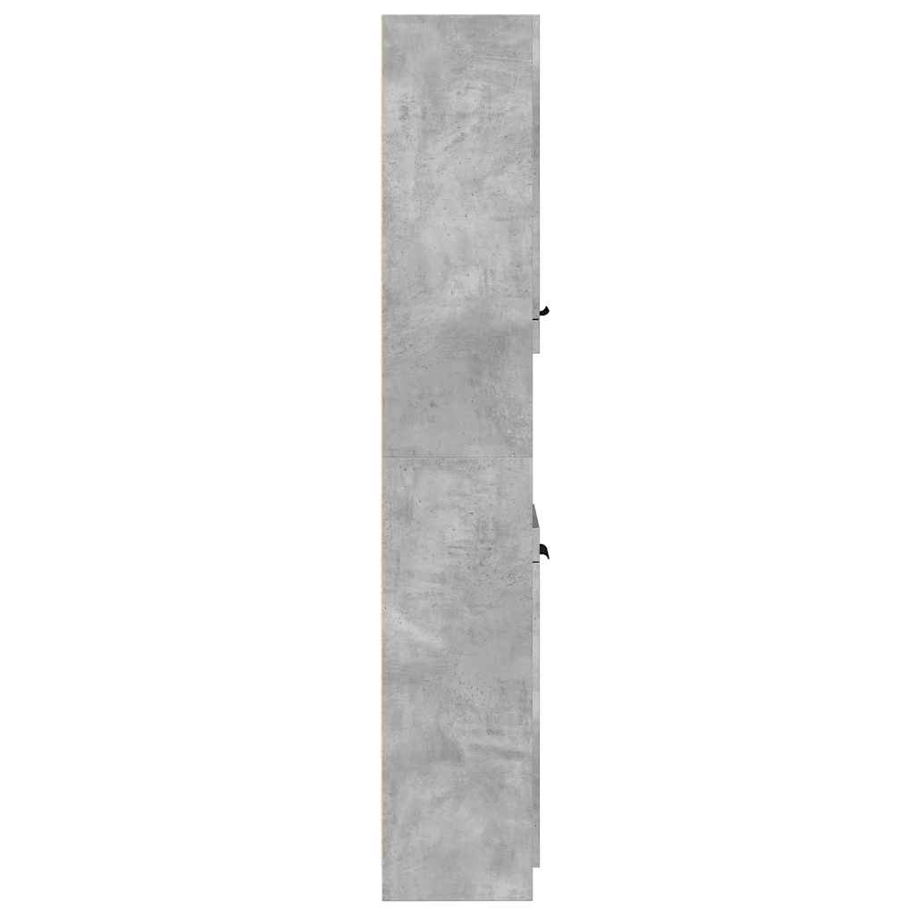 Badschrank Betongrau 32x34x188,5 cm Holzwerkstoff