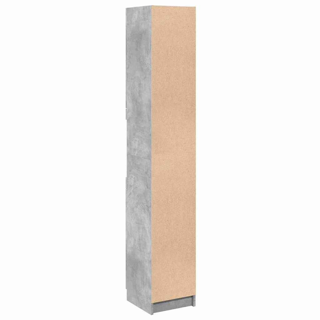 Badschrank Betongrau 32x34x188,5 cm Holzwerkstoff
