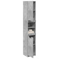 Badschrank Betongrau 32x34x188,5 cm Holzwerkstoff