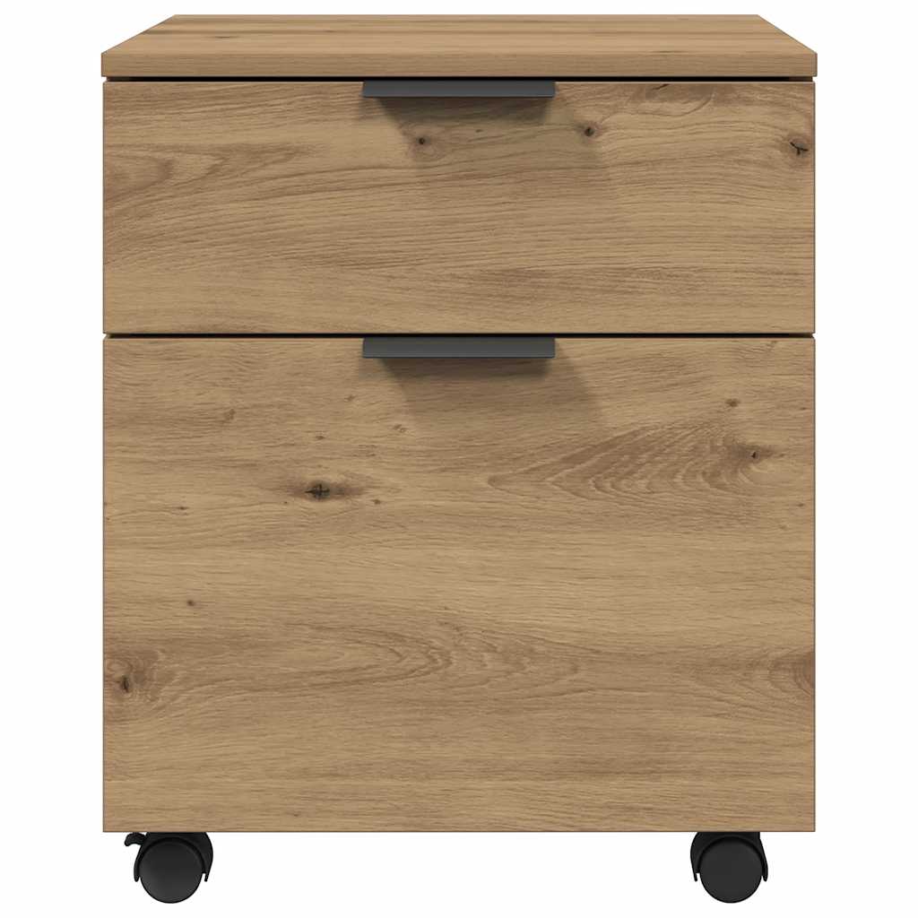 Mobiler Aktenschrank mit Rollen Artisan Eichen-Optik 45x38x54cm
