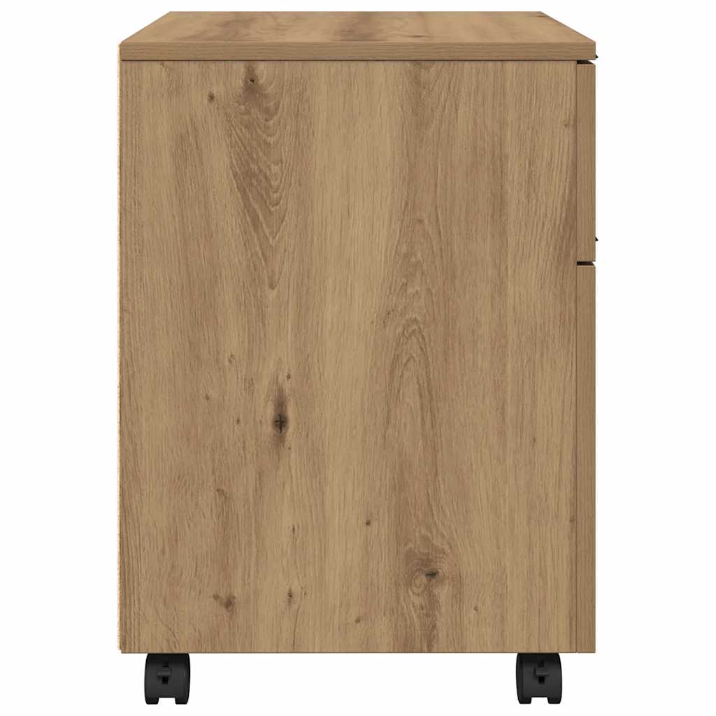 Mobiler Aktenschrank mit Rollen Artisan Eichen-Optik 45x38x54cm