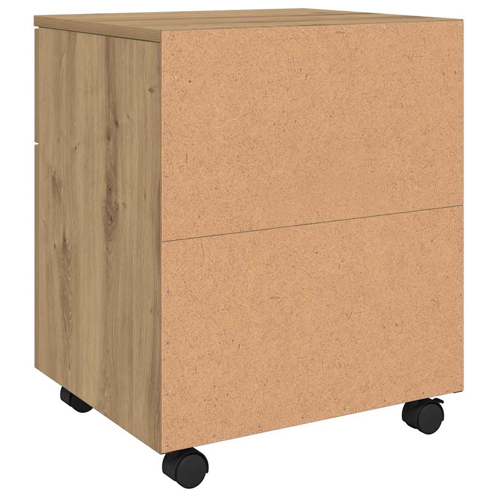 Mobiler Aktenschrank mit Rollen Artisan Eichen-Optik 45x38x54cm