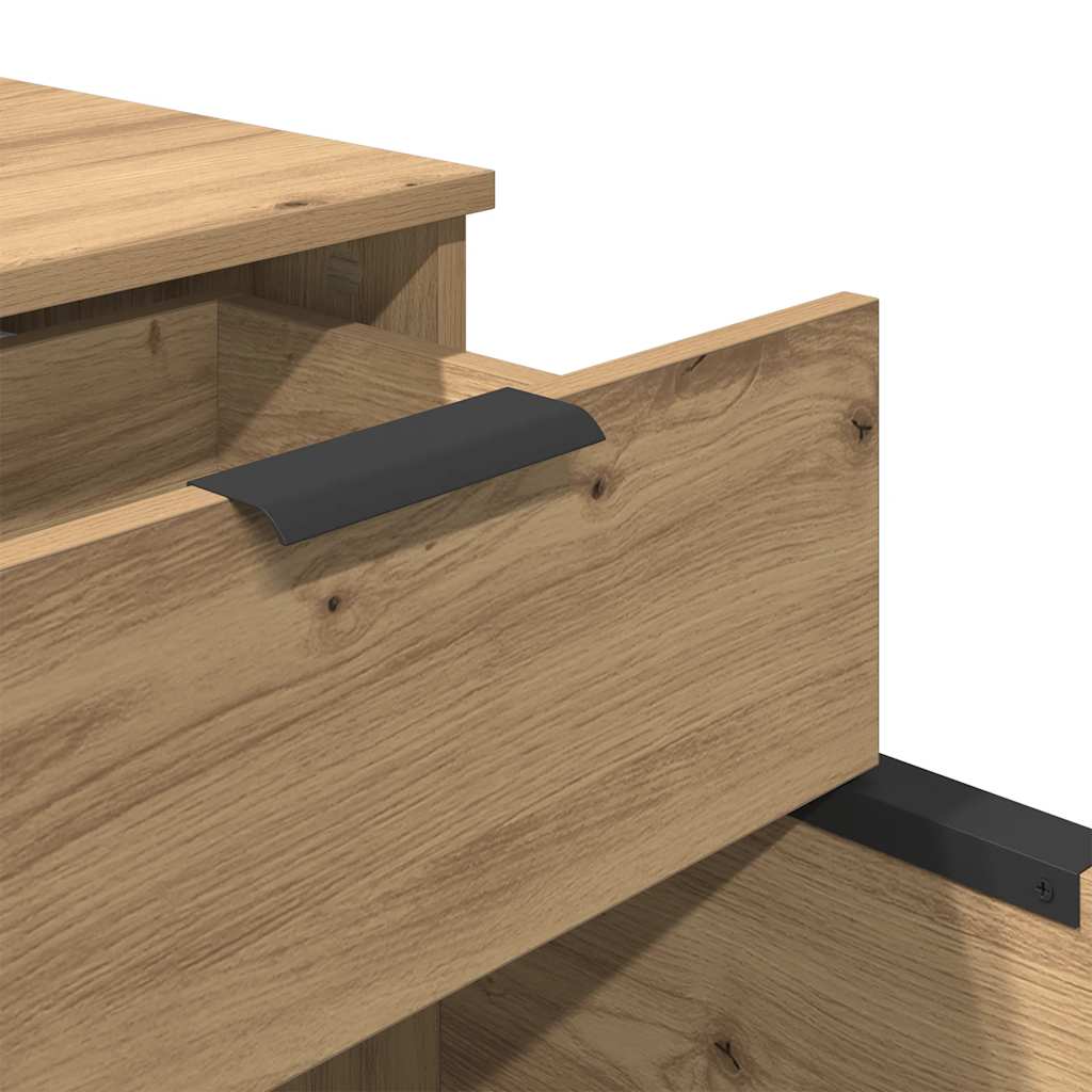 Mobiler Aktenschrank mit Rollen Artisan Eichen-Optik 45x38x54cm