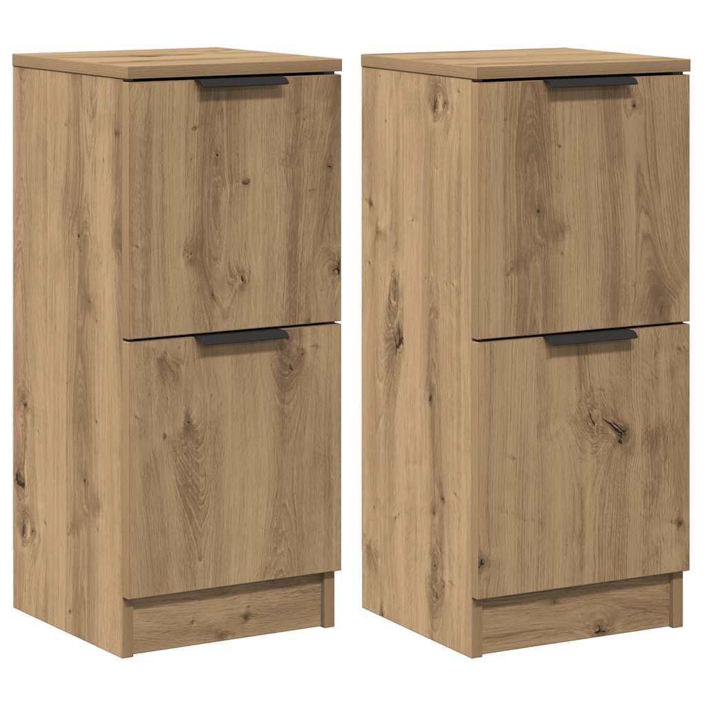 Sideboards 2 Stk. Artisan-Eiche 30x30x70 cm Holzwerkstoff