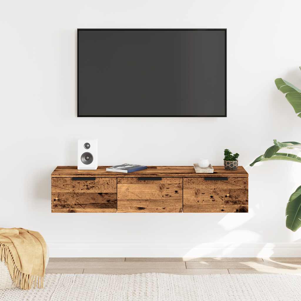 Wandschrank Altholz-Optik 102x30x20 cm Holzwerkstoff