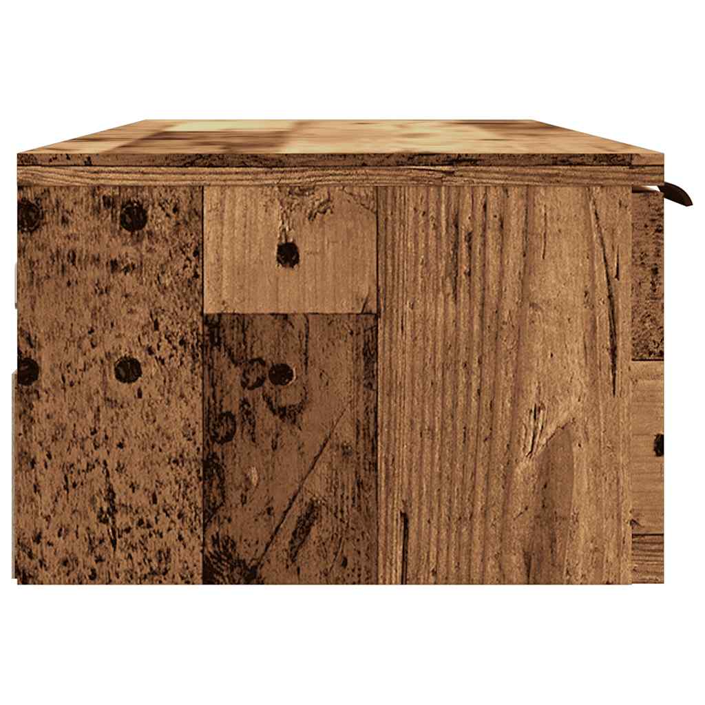 Wandschrank Altholz-Optik 102x30x20 cm Holzwerkstoff