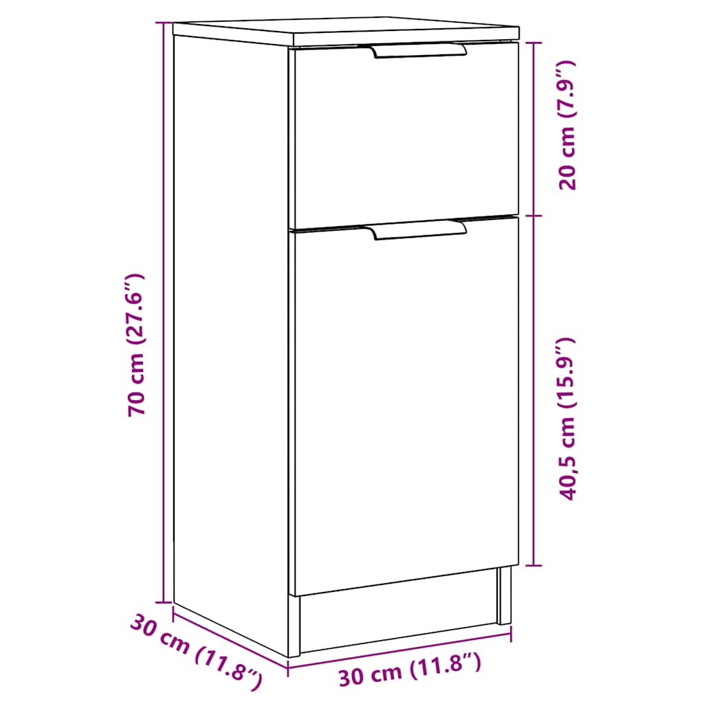 Schuhschrank Artisan-Eiche 29,5x35x100,5 cm Holzwerkstoff