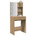 Schminktisch mit LED-Leuchten Artisan-Eiche 60x40x140 cm