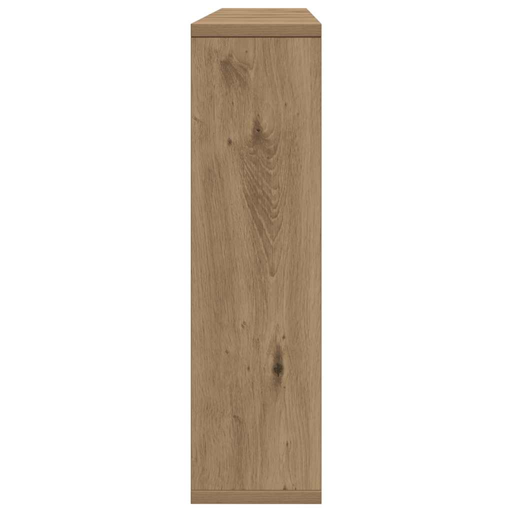 Spiegelschrank mit LED-Leuchten Artisan-Eiche 76x15x55 cm