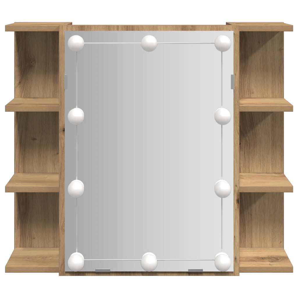 Spiegelschrank mit LED Artisan Eichen-Optik 70x16,5x60 cm