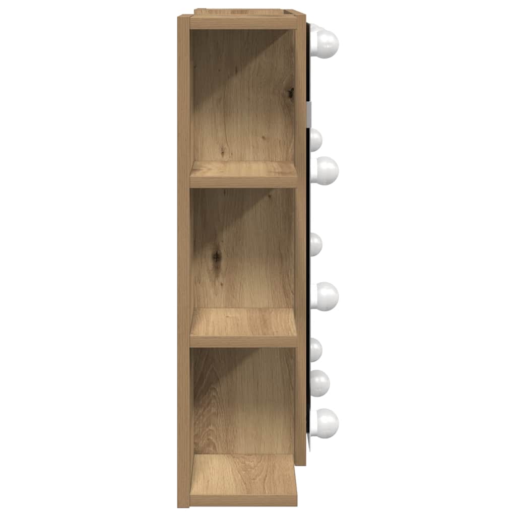 Spiegelschrank mit LED Artisan Eichen-Optik 70x16,5x60 cm