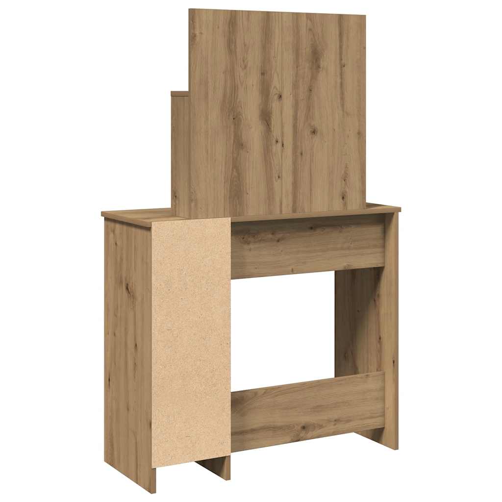 Schminktisch mit Spiegel Artisan-Eiche 86,5x35x136 cm