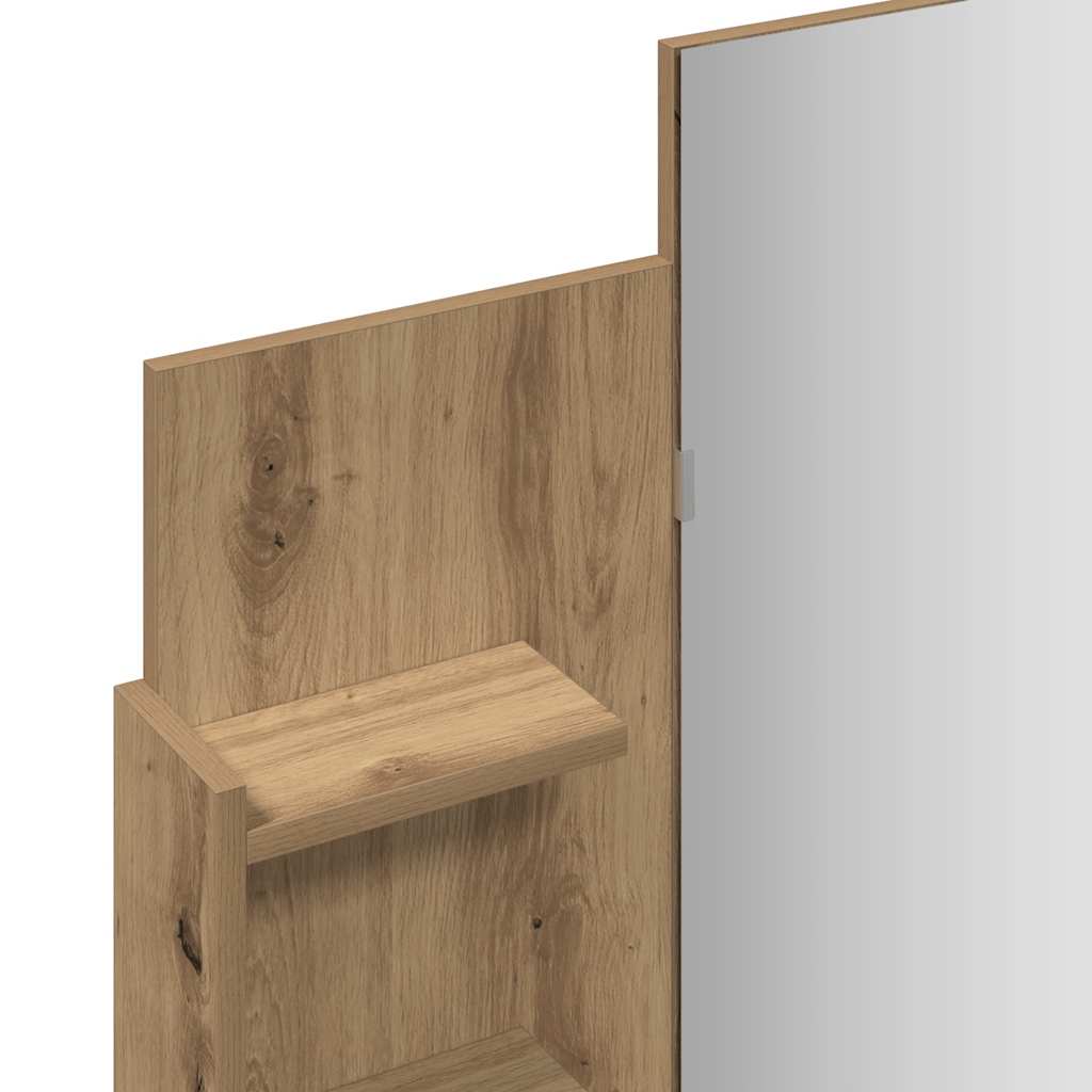 Schminktisch mit Spiegel Artisan-Eiche 96x39x142 cm