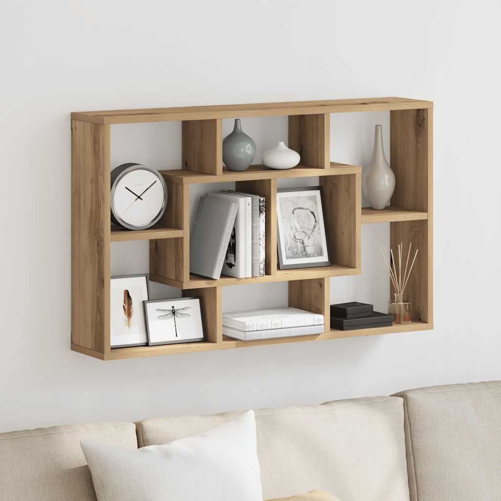 Wandregal Artisan-Eiche 85 x 16 x 52,5 cm Holzwerkstoff