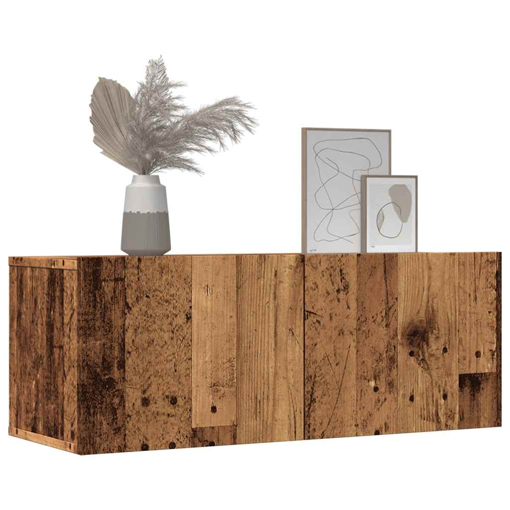TV-Wandschränke 2 Stk. Altholz-Optik 80x30x30 cm
