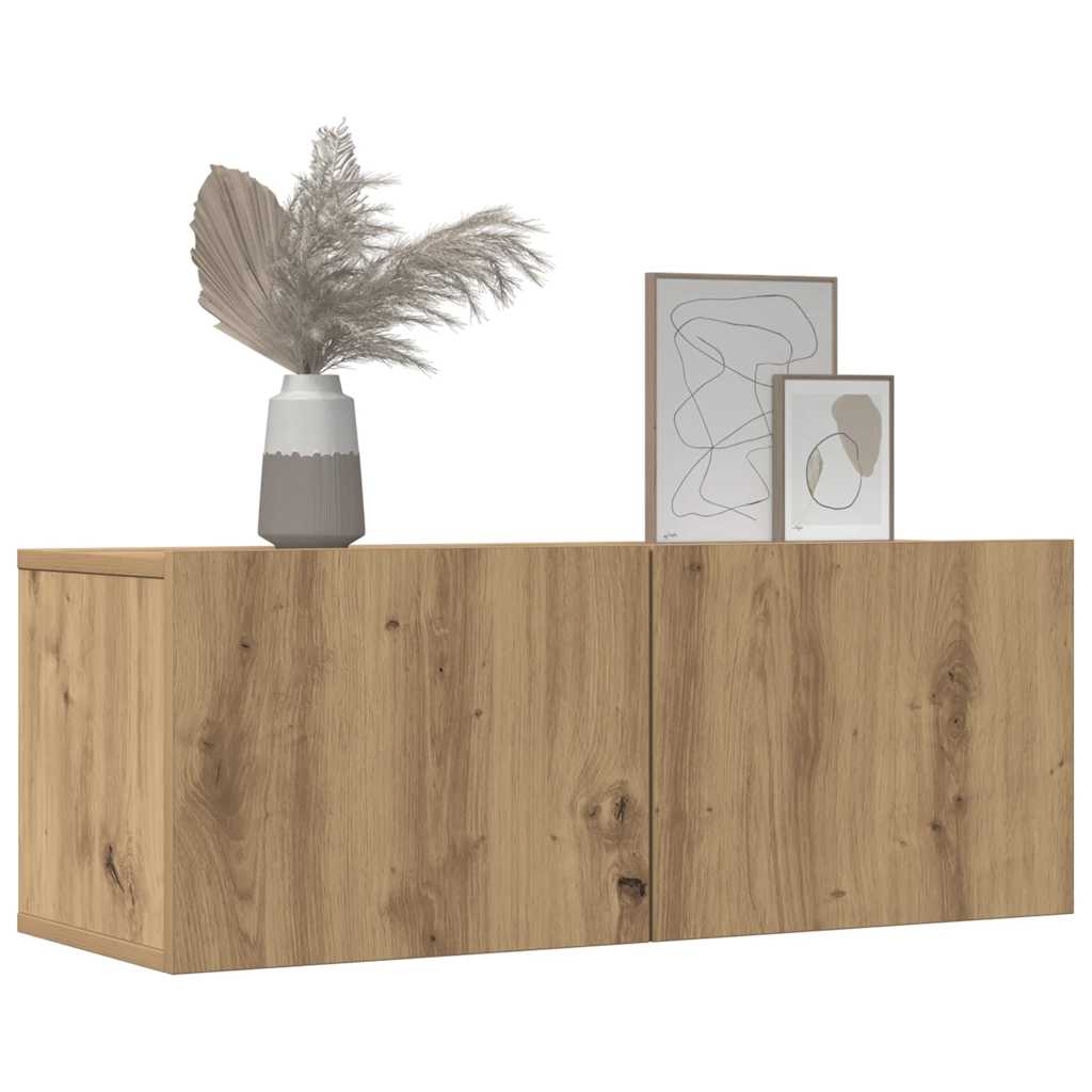 TV-Wandschränke 2 Stk. Artisan-Eiche 80x30x30 cm