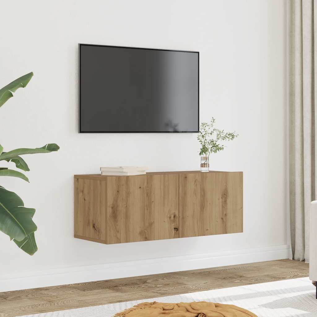 TV-Wandschränke 2 Stk. Artisan-Eiche 80x30x30 cm