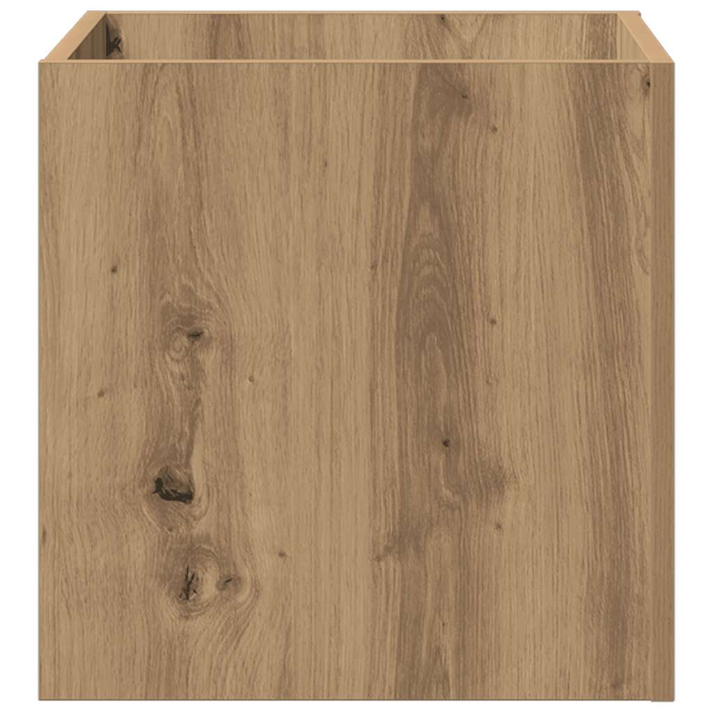 Pflanzgefäß Artisan-Eiche 40x40x40 cm Holzwerkstoff