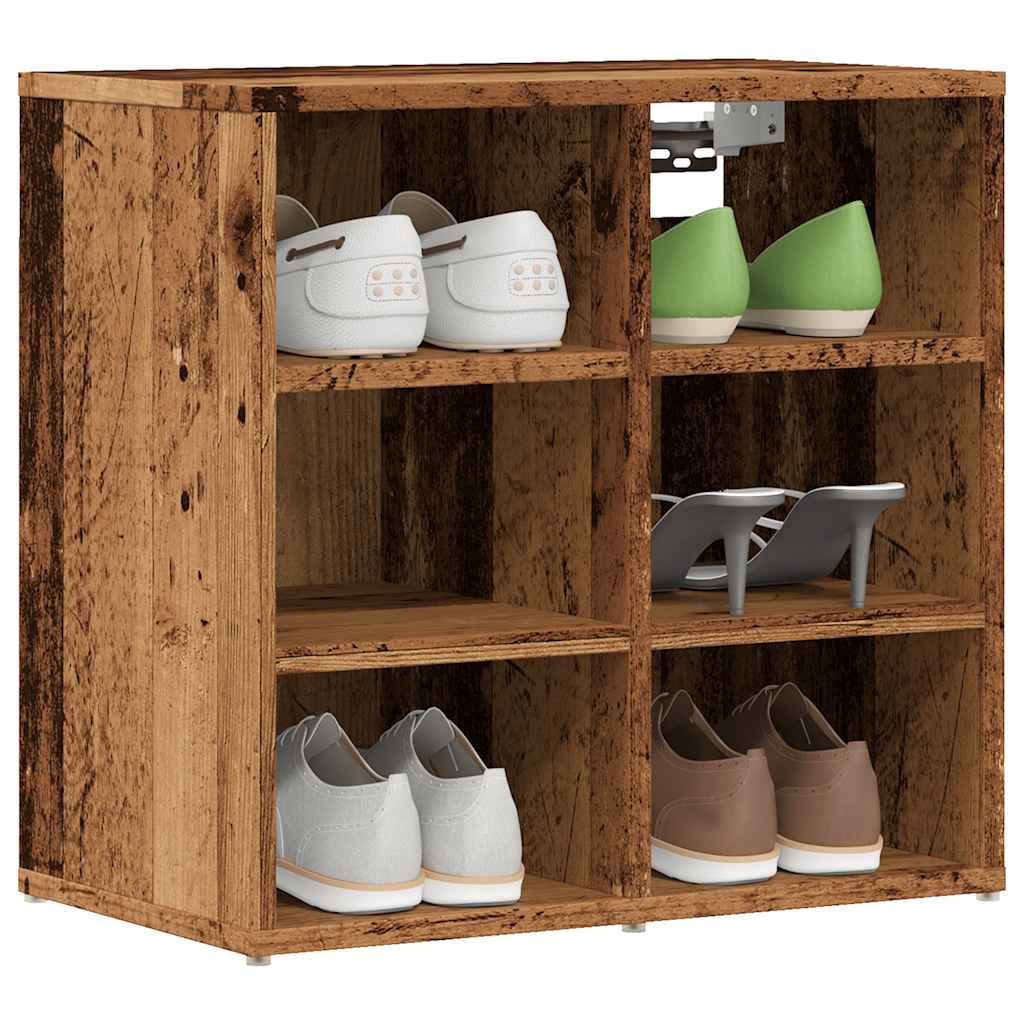 Schuhschrank Altholz-Optik 52x30x50 cm