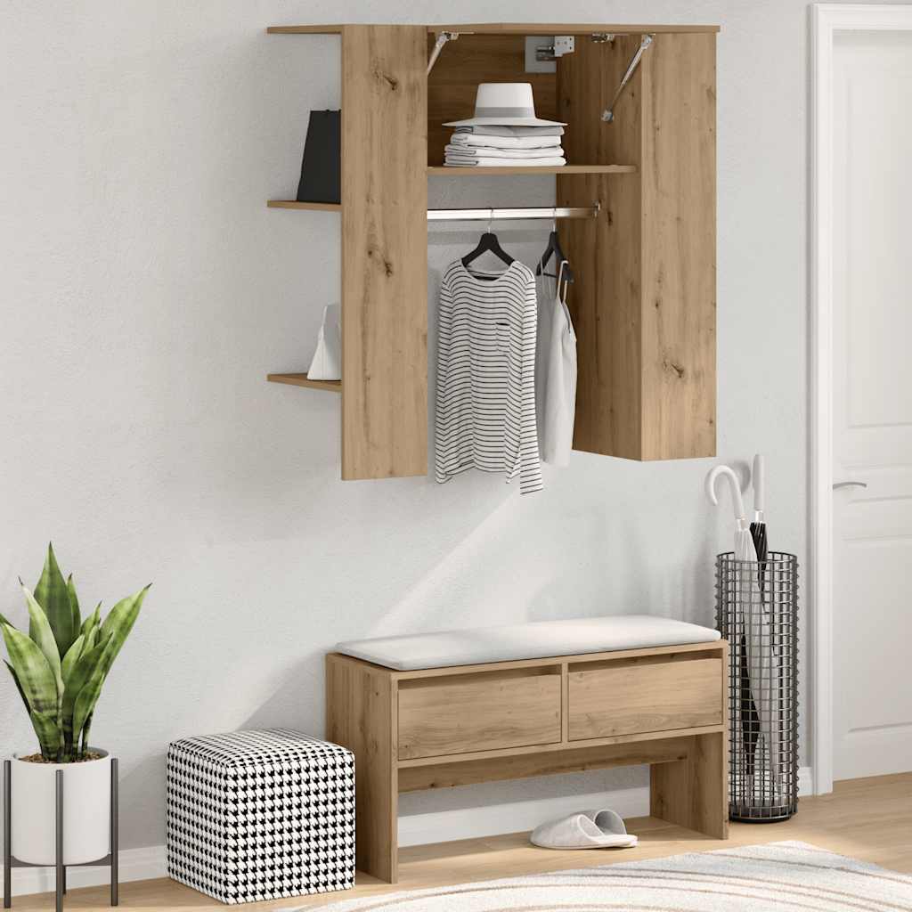 Flurschrank Artisan-Eiche 97,5x37x99 cm Holzwerkstoff