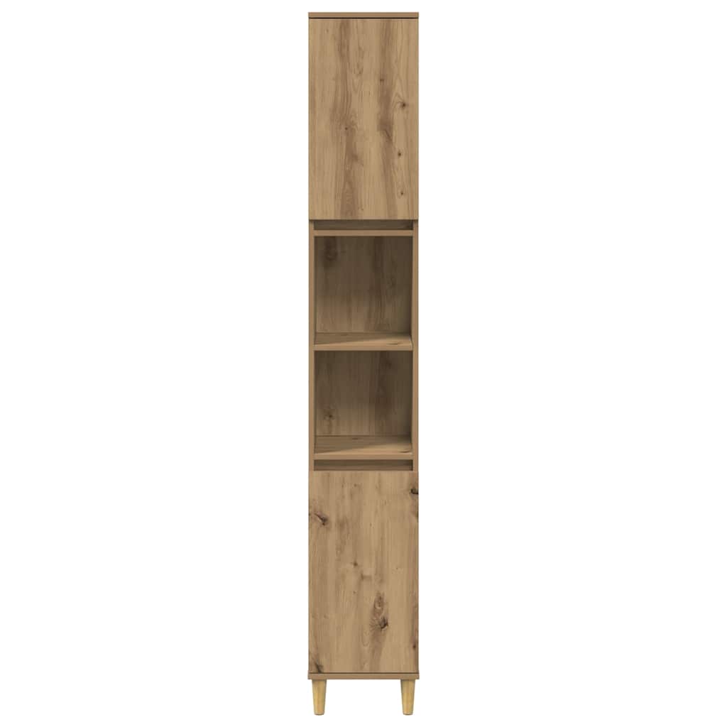 Badschrank Artisan-Eiche 30x30x190 cm Holzwerkstoff
