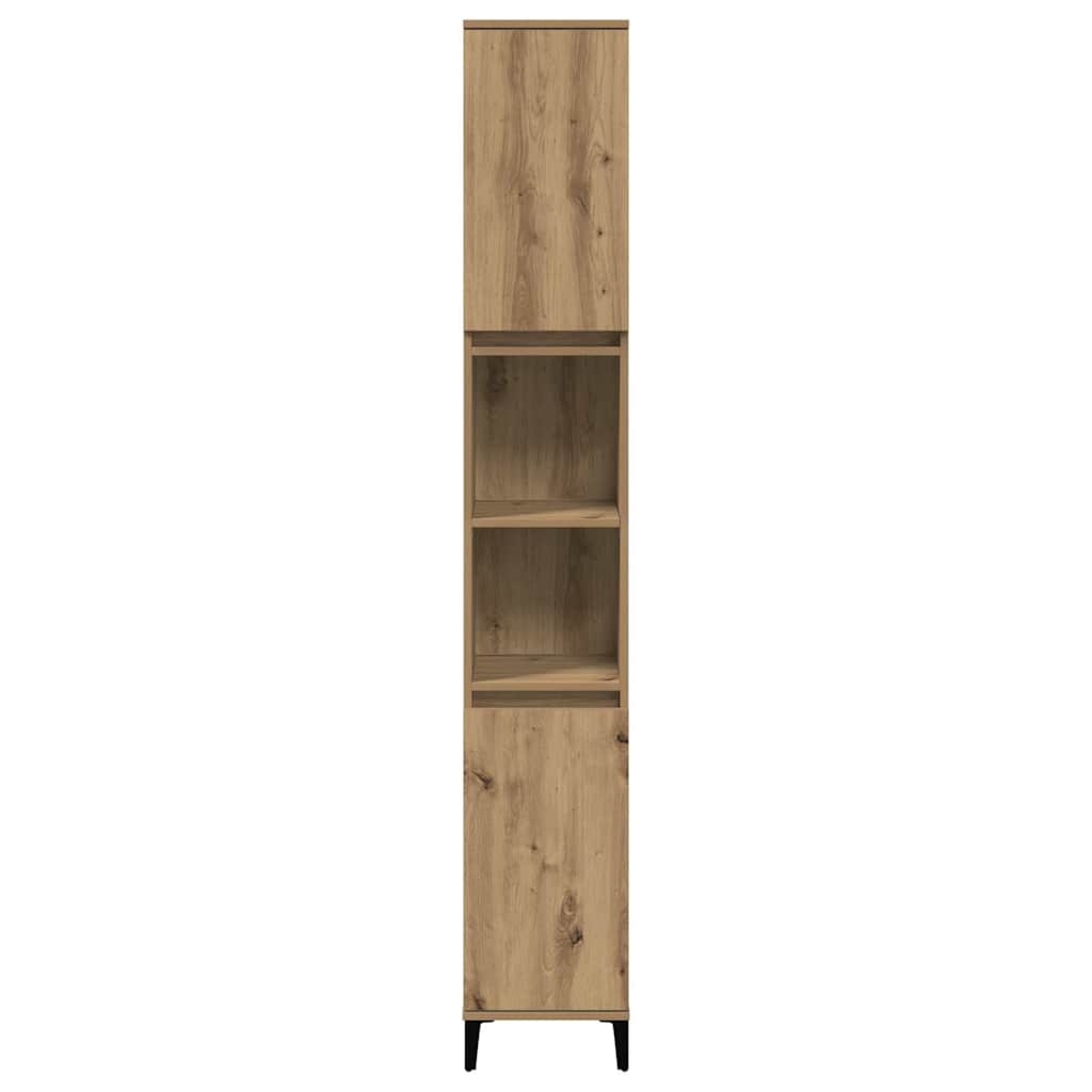 Badschrank Artisan-Eiche 30x30x190 cm Holzwerkstoff
