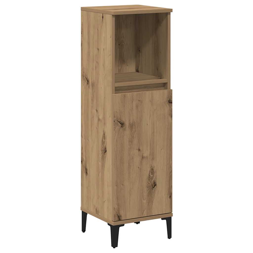Badschrank Artisan-Eiche 30x30x100 cm Holzwerkstoff