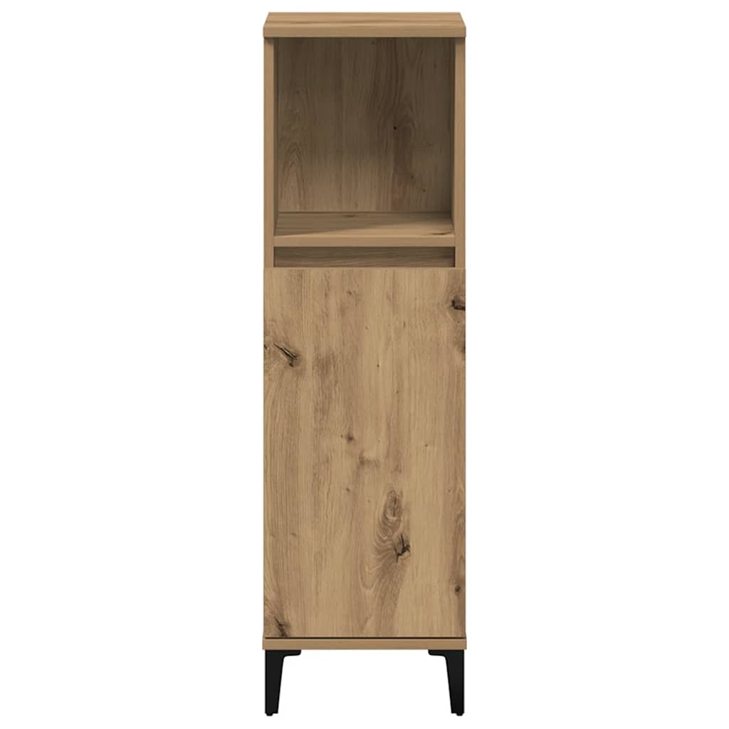 Badschrank Artisan-Eiche 30x30x100 cm Holzwerkstoff