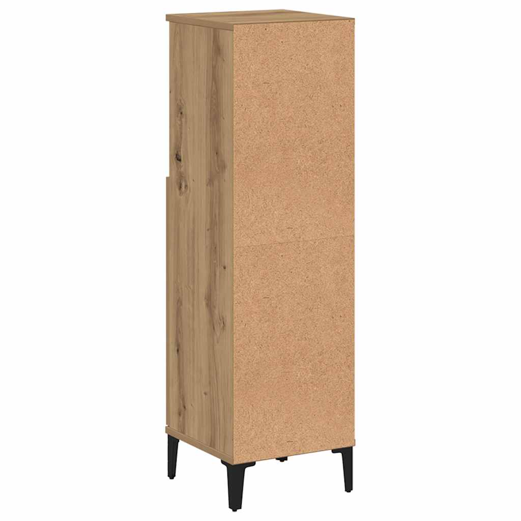 Badschrank Artisan-Eiche 30x30x100 cm Holzwerkstoff