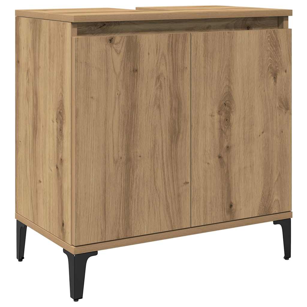 Waschbeckenunterschrank Artisan-Eiche 58x33x60 cm Holzwerkstoff