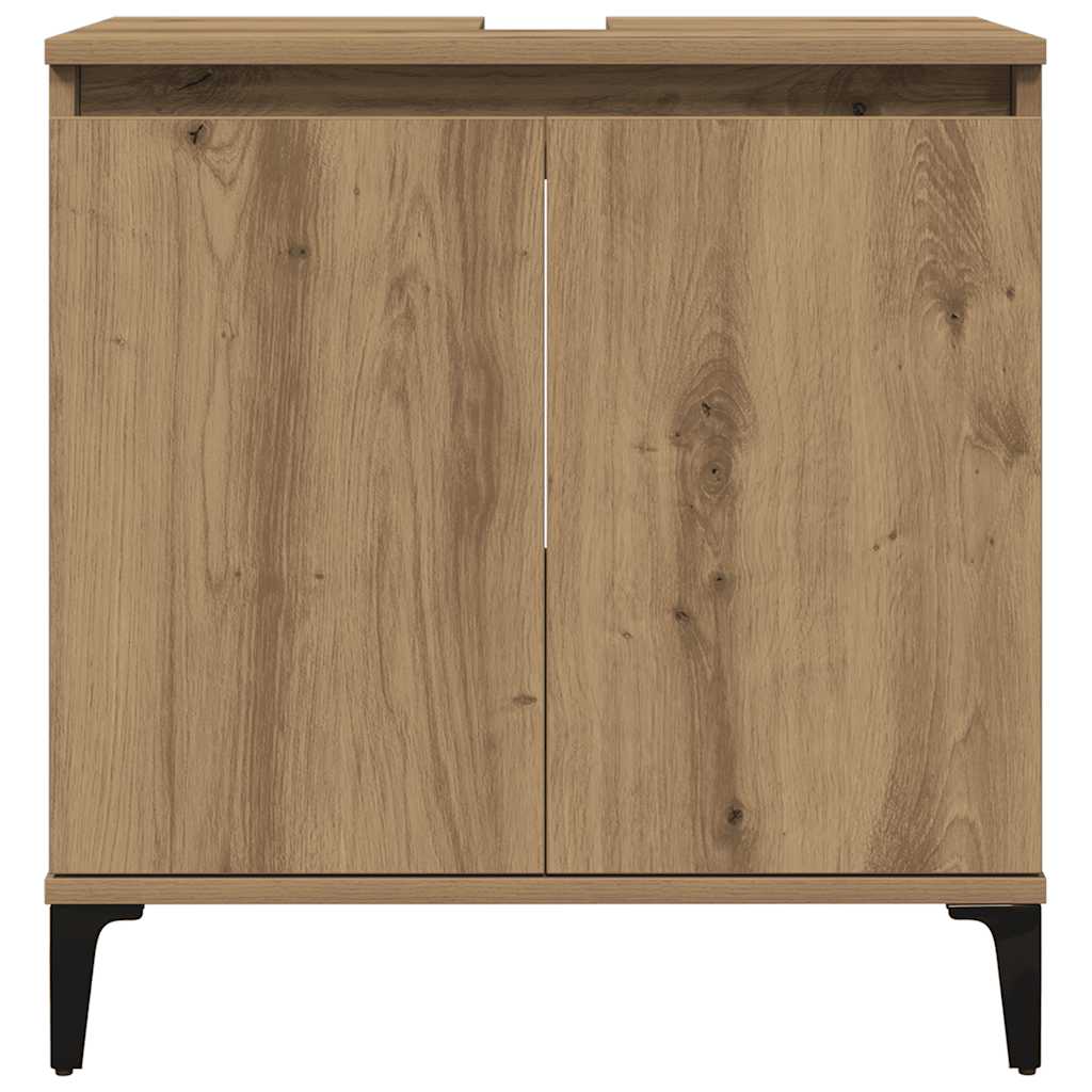 Waschbeckenunterschrank Artisan-Eiche 58x33x60 cm Holzwerkstoff