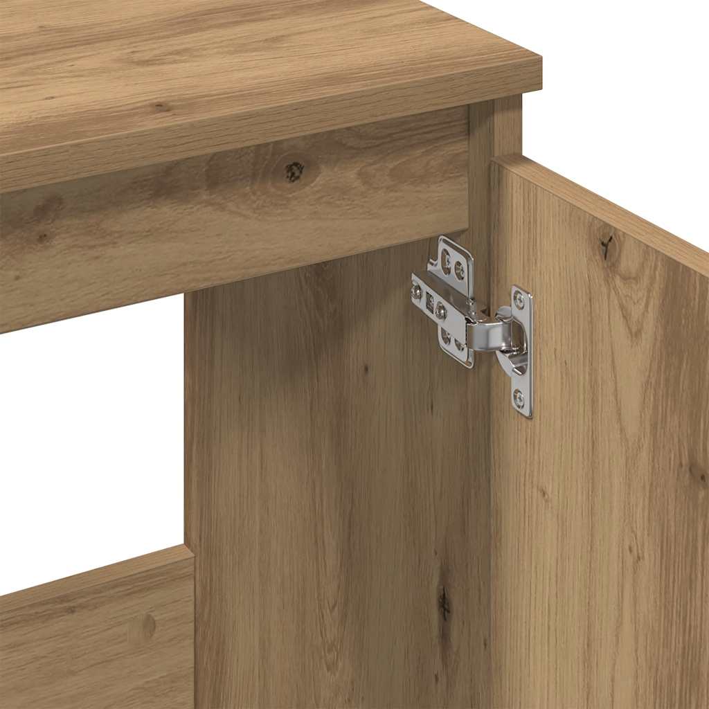 Waschbeckenunterschrank Artisan-Eiche 58x33x60 cm Holzwerkstoff