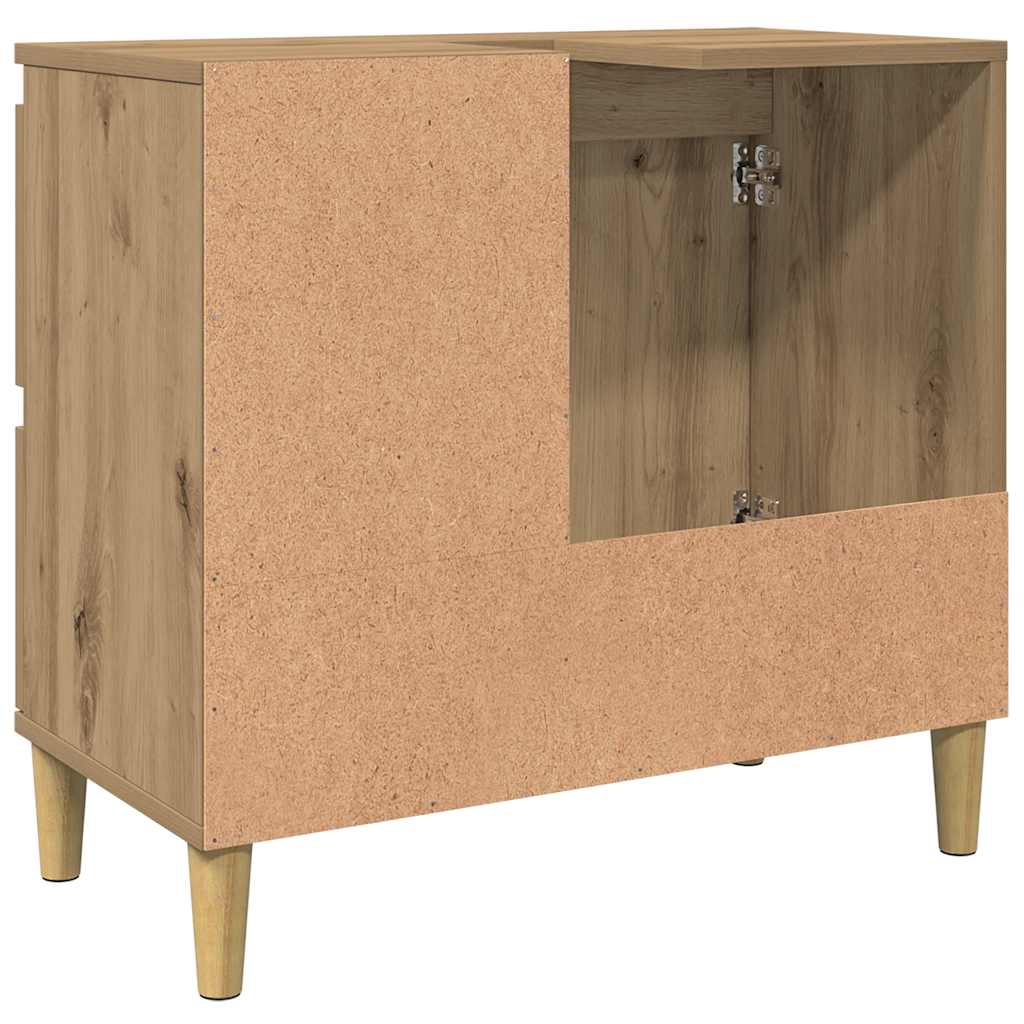 Waschbeckenunterschrank Artisan-Eiche 65x33x60 cm Holzwerkstoff
